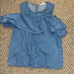 Denim look sleeveless Shirt